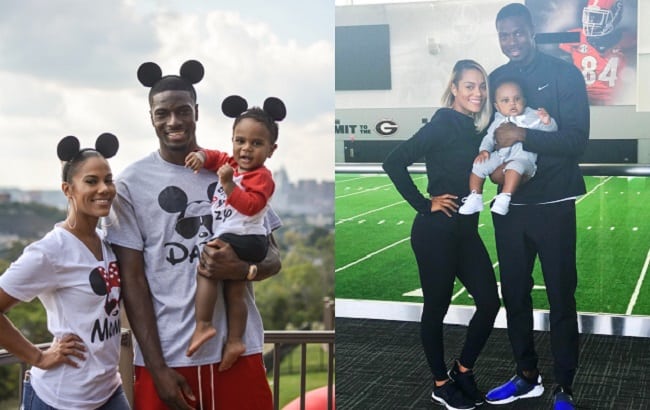 A.J. Green with his Wife and Son