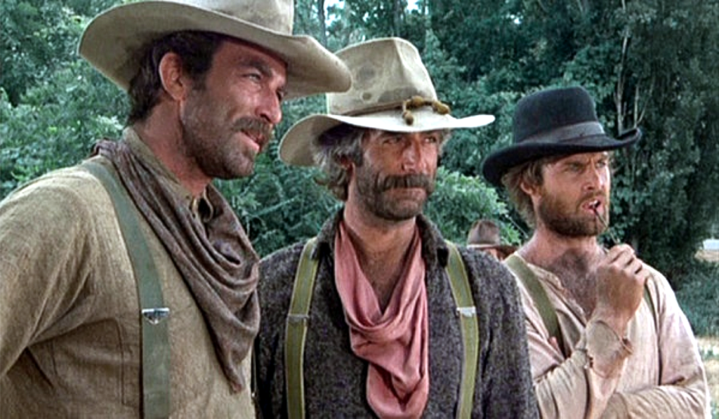Ben Johnson, Tom Selleck and Sam Elliott in The Shadow Riders, Tom Selleck Movies