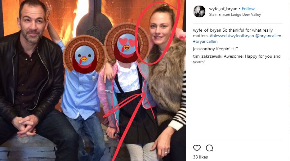 Bryan Callen family, wife
