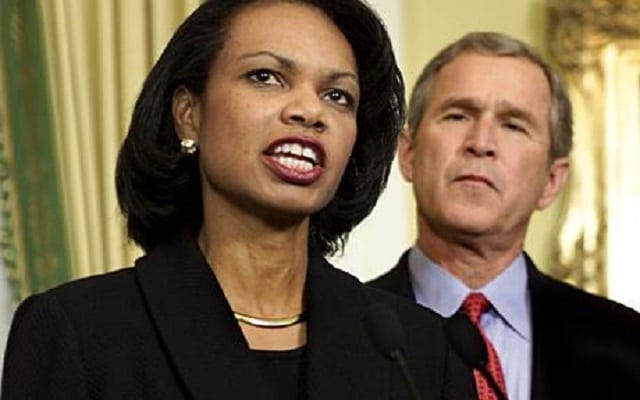 Condoleezza Rice and President George W. Bush