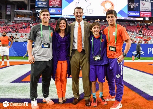 Coach Dabo Swinney's family