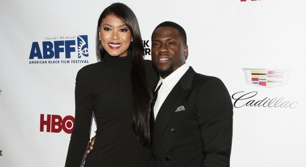 Eniko Parrish and Kevin Hart