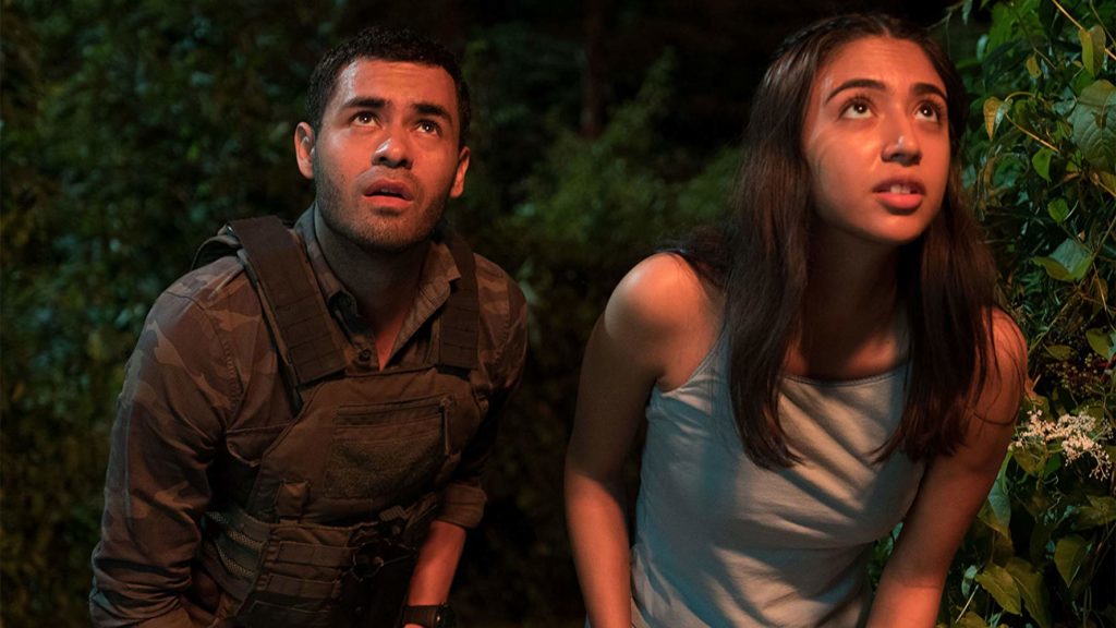 Gabriel Chavarria and Jessica Garza in The Purge (2018)