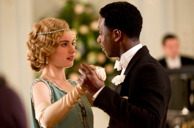 Gary Carr and Lily James