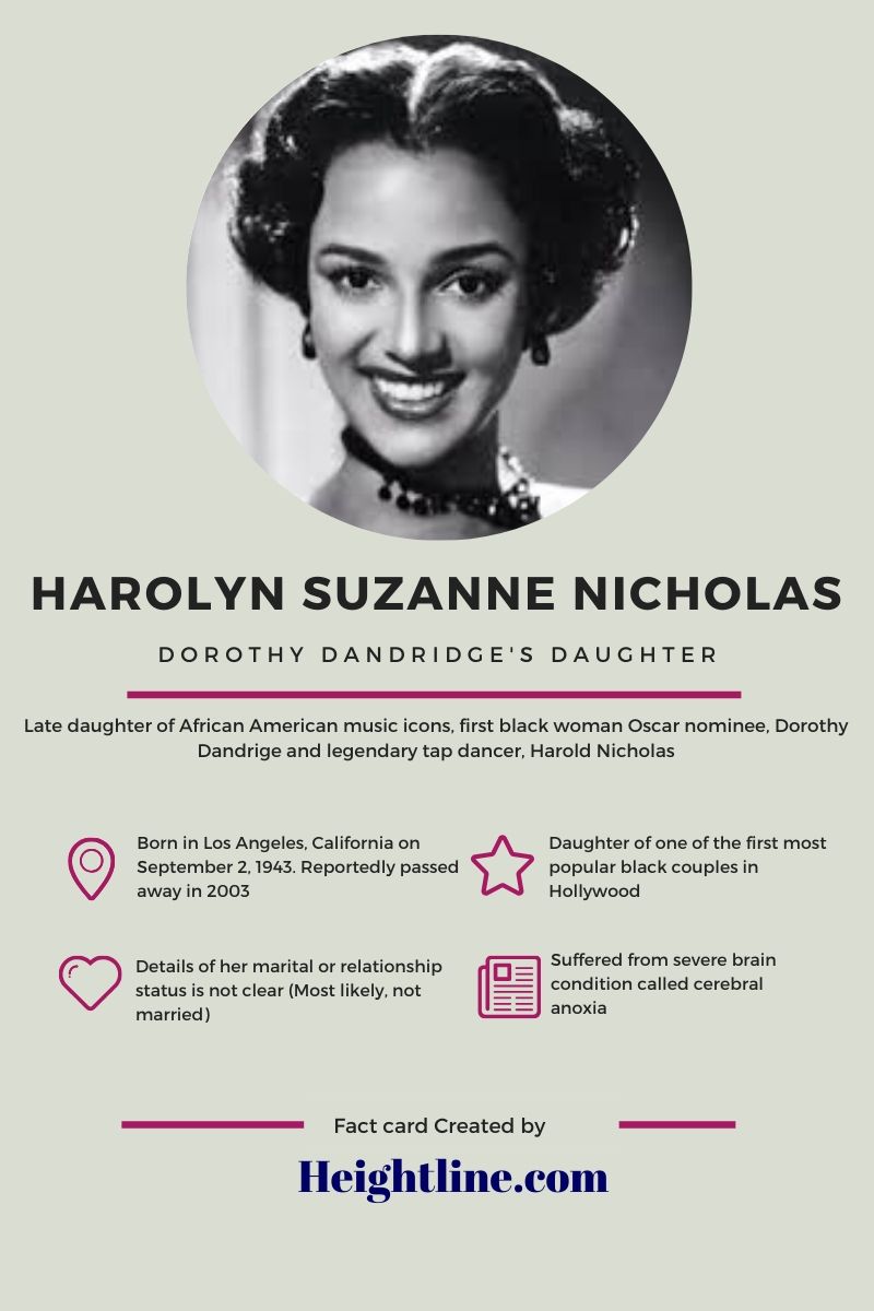 Interesting Facts About Harolyn Suzanne Nicholas Harold Nicholas Daughter