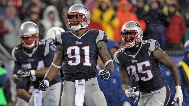 Jamie Collins with New England Patriots teammates