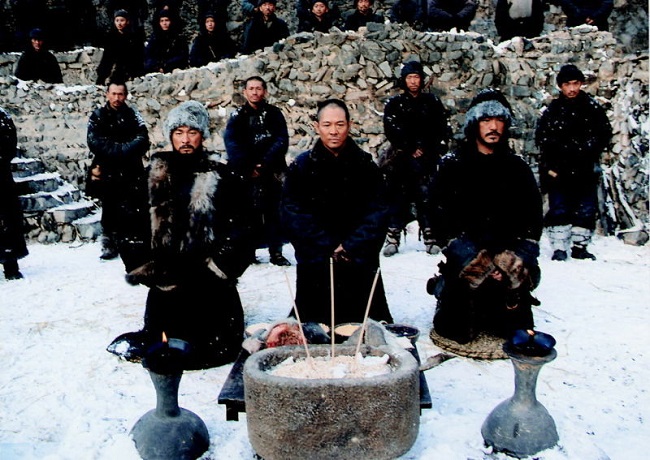 Jet Li, Takeshi Kaneshiro, and Andy Lau in The Warlords