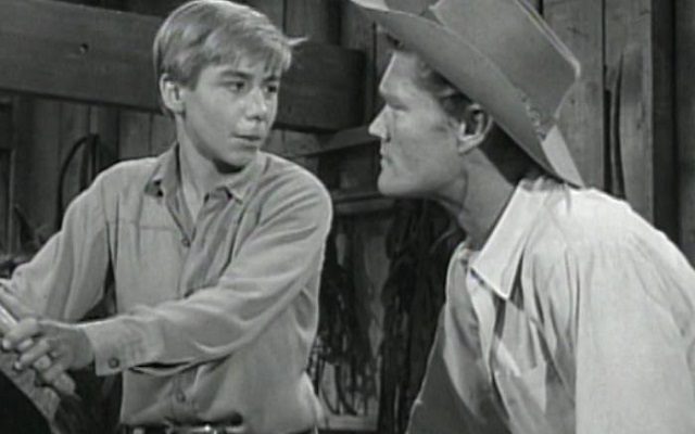 Johnny Crawford and Chuck Connors in The Rifleman