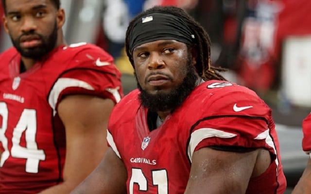 Jonathan Cooper and teammate at the Arizona Cardinals