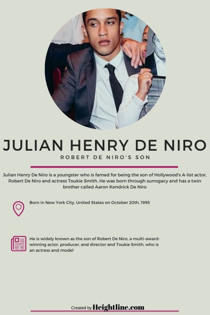 Introducing Julian Henry De Niro: Robert De Niro's Son with Toukie Smith