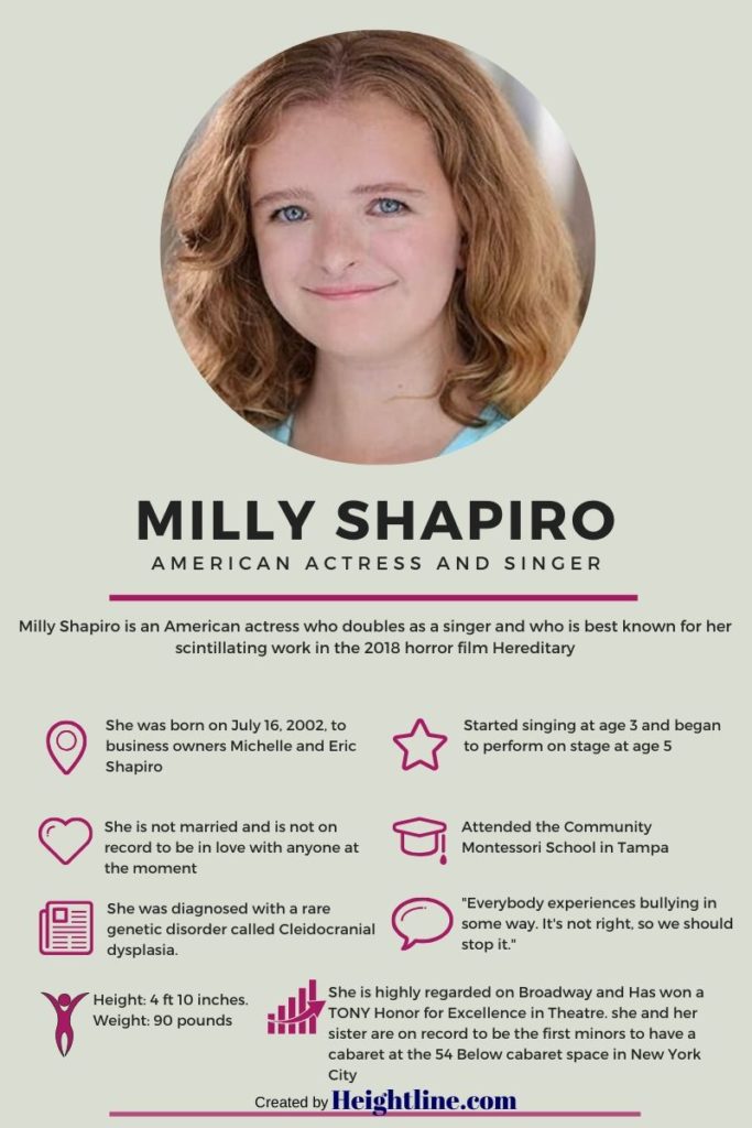 Here's What We Know About Milly Shapiro and Her Medical Condition