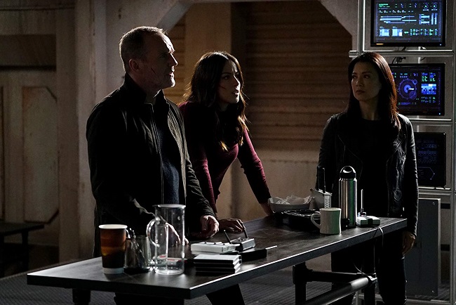 Ming-Na Wen, Clark Gregg, and Chloe Bennet in Agents of S.H.I.E.L.D.