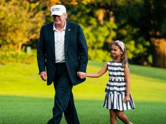 President Trump and Arabella Rose Kushner