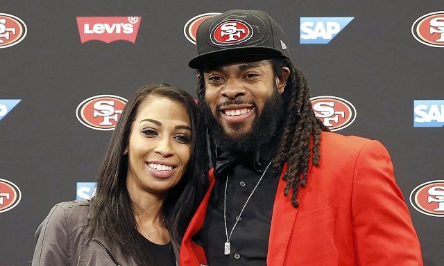 Richard Sherman and his wife, Ashley Moss