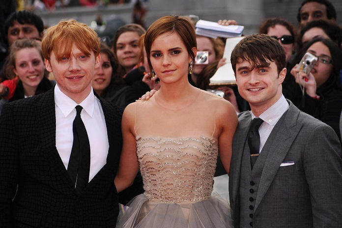 Rupert Grint, Emma Watson, and Daniel Radcliffe