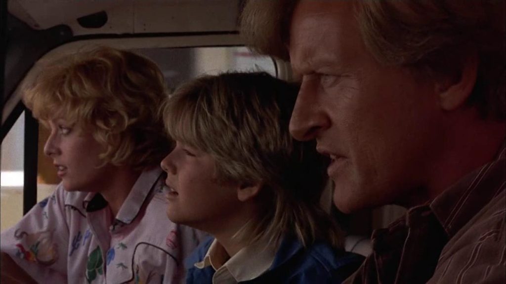 Lisa Blount, Brandon Call and Rutger Hauer in Blind Fury (1989)
