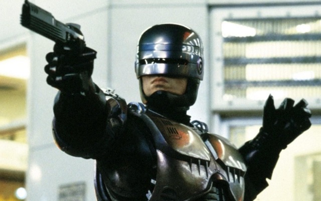 Sci-fi movies from the 80s - Peter Weller as Robocop in 'Robocop'