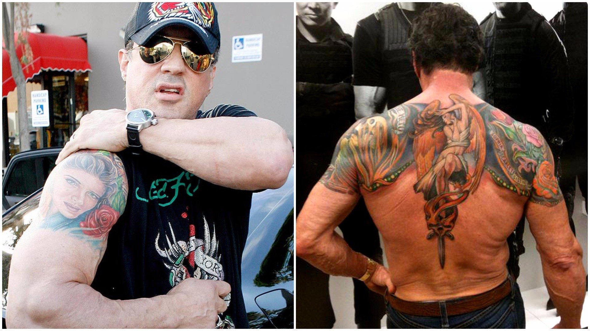 Sylvester Stallone's Tattoos, Plastic Surgery and Body Transformation Then  and Now