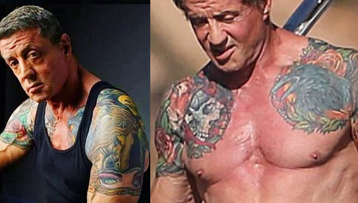 Sylvester Stallone's Tattoo Collection - wide 7