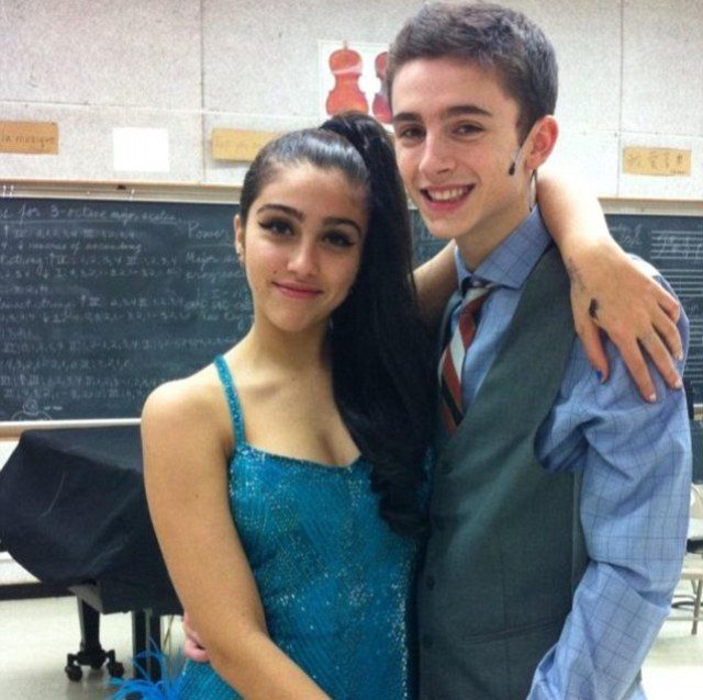 Timothée Chalamet and Lourdes Maria Leon
