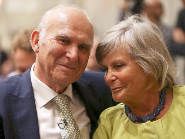 Vince Cable and wife Rachel Smith