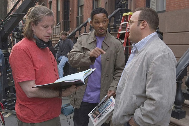 Will Smith, Kevin James, and Andy Tennant in Hitch