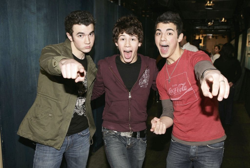 Throwback picture of Nick Jonas, Kevin Jonas and Joe Jonas