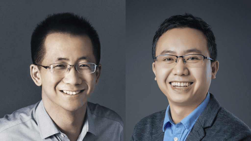 Zhang Yiming and Liang Rubo TikTok founders