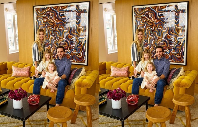 Jimmie Johnson and Family at New York Apartment