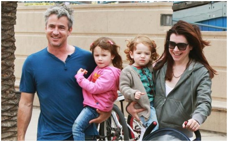 Dermot Mulroney, Tharita Cesaroni and their two children