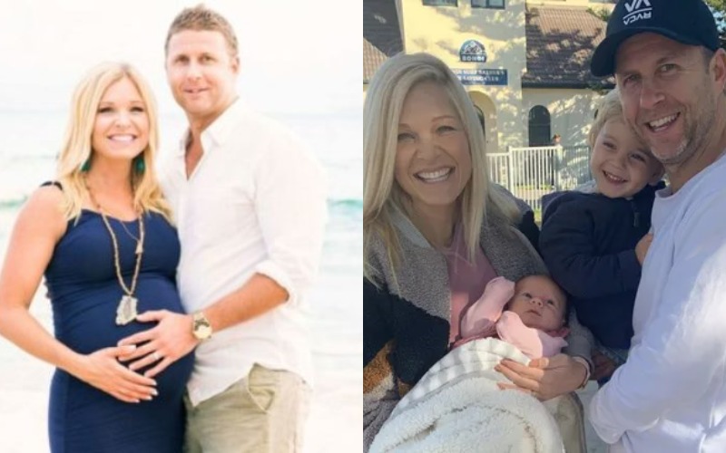 Anna Kooiman with her husband and kids